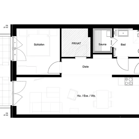 Apartment Dorumer Sielhuss 11 Mit Sauna Und Balkon *